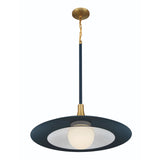 Yates LED Pendant 30", Matte Navy