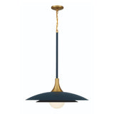 Yates LED Pendant 30", Matte Navy
