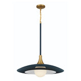 Yates LED Pendant 30", Matte Navy