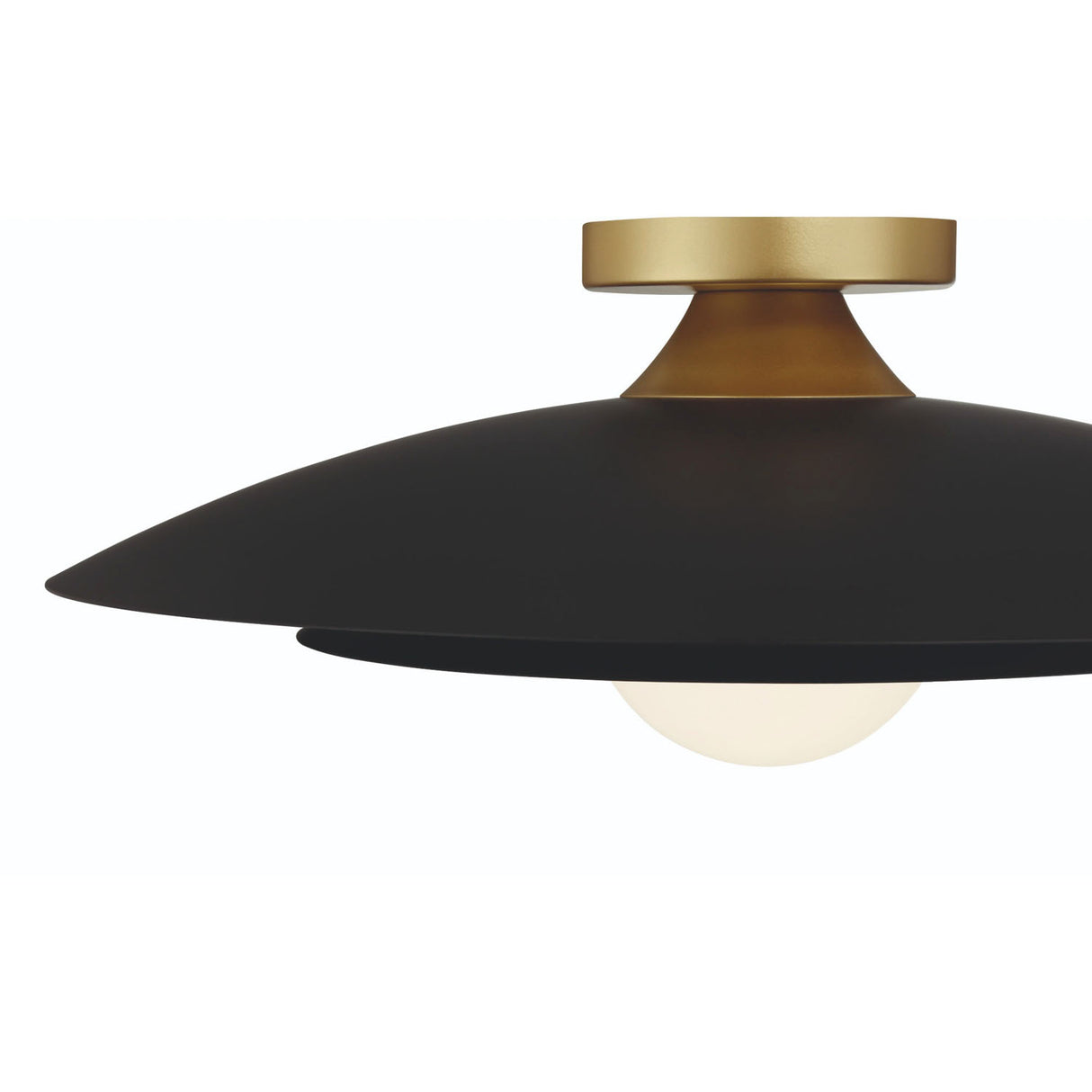Yates LED Flush Mount 18", Matte Black