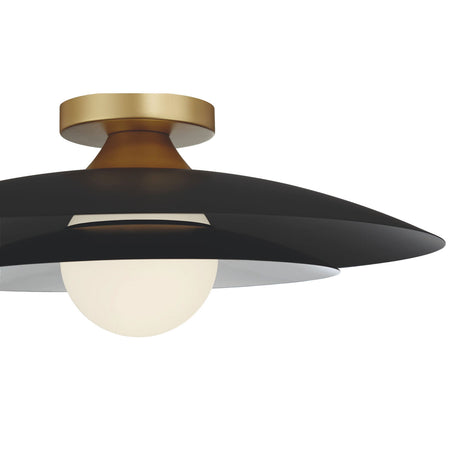 Yates LED Flush Mount 18", Matte Black