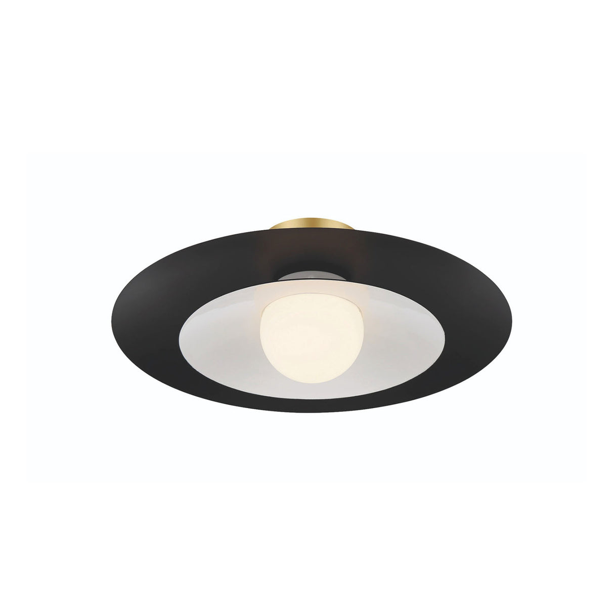 Yates LED Flush Mount 18", Matte Black