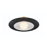 Yates LED Flush Mount 18", Matte Black