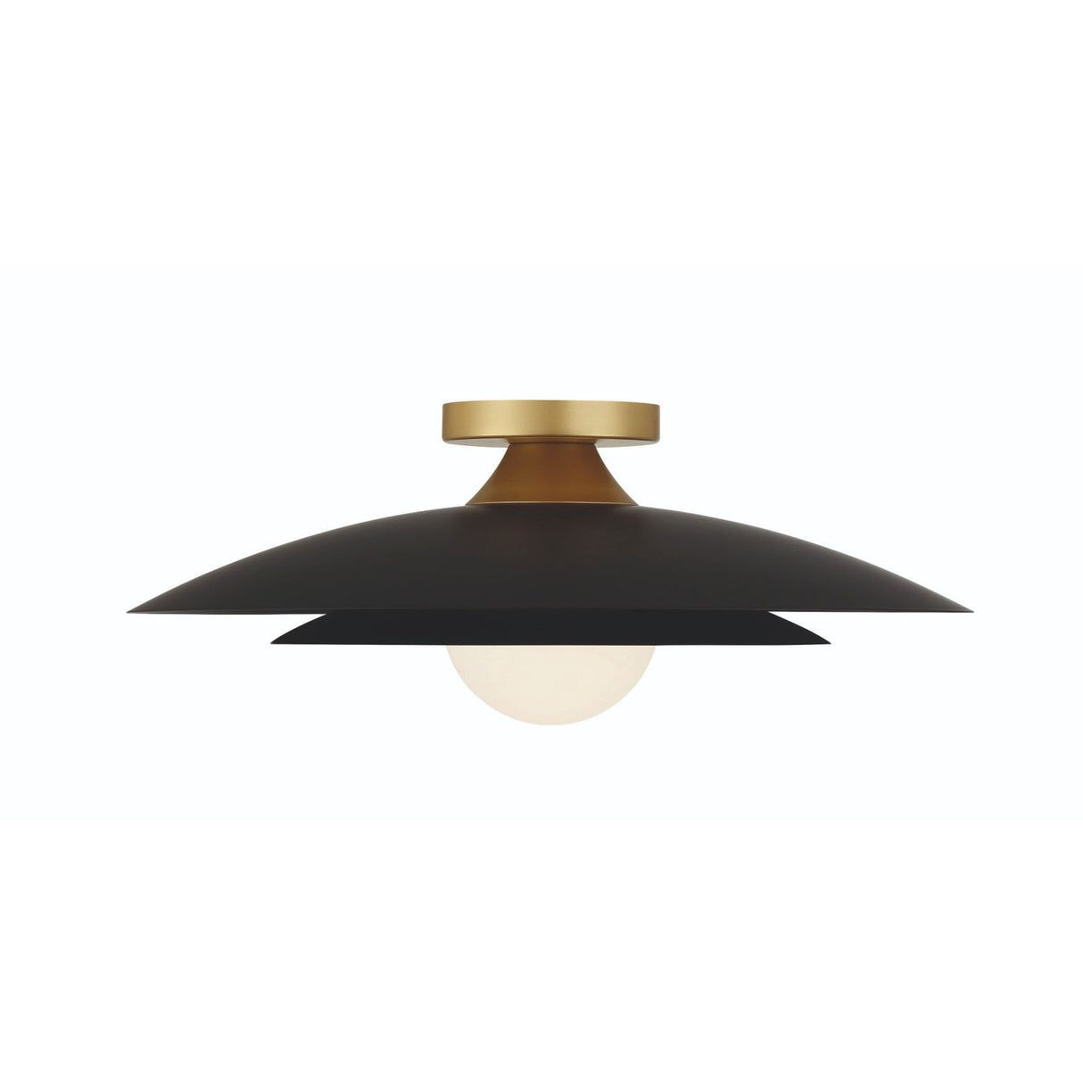 Yates LED Flush Mount 18", Matte Black