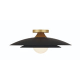 Yates LED Flush Mount 18", Matte Black