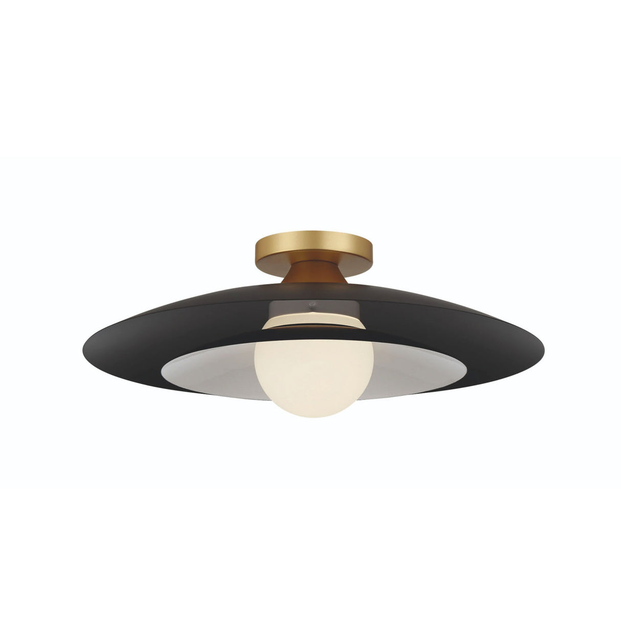 Yates LED Flush Mount 18", Matte Black