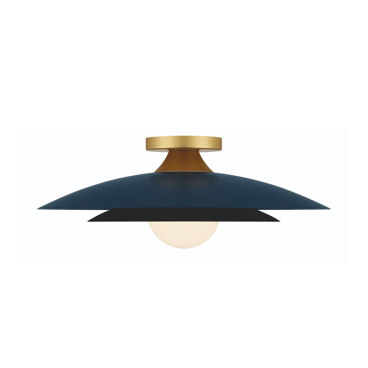 Yates LED Flush Mount 18", Matte Navy
