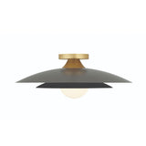 Yates LED Flush Mount 18", Matte Grey
