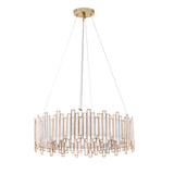Colette 8 Light Chandelier 28", Antique Brass