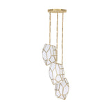 Calla 3 Light Chandelier 18", Antique Brass