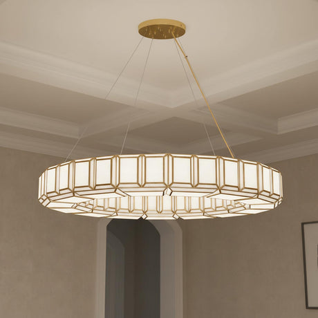 Camille 16 Light Chandelier 48", Antique Brass