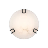 Inez LED Flush Mount 16", Matte Black and Alabaster