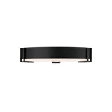Inez LED Flush Mount 16", Matte Black and Alabaster
