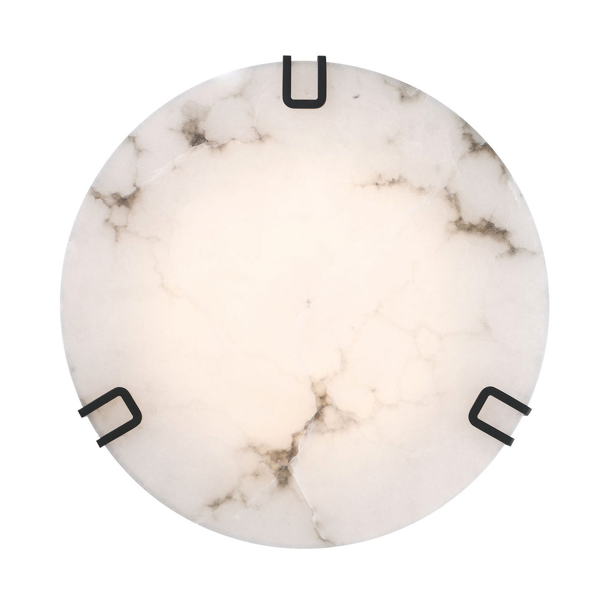 Inez LED Flush Mount 22", Matte Black and Alabaster