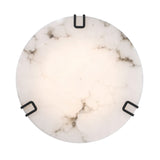 Inez LED Flush Mount 22", Matte Black and Alabaster