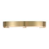 Inez LED Flush Mount 22", Brass and Alabaster
