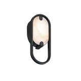 Inez LED Wall Sconce 11", Matte Black and Alabaster