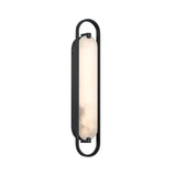 Inez LED Wall Sconce 24", Matte Black and Alabaster