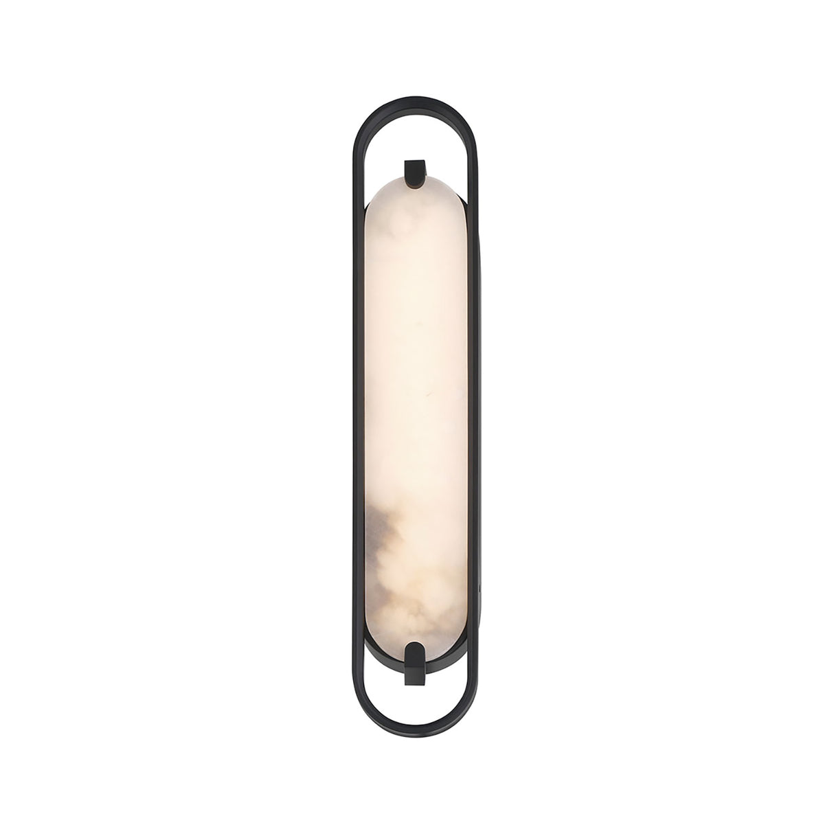 Inez LED Wall Sconce 24", Matte Black and Alabaster