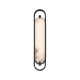 Inez LED Wall Sconce 24", Matte Black and Alabaster