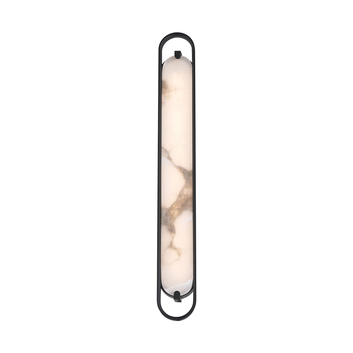 Inez LED Wall Sconce 36", Matte Black and Alabaster