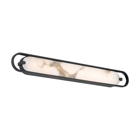 Inez LED Wall Sconce 36", Matte Black and Alabaster