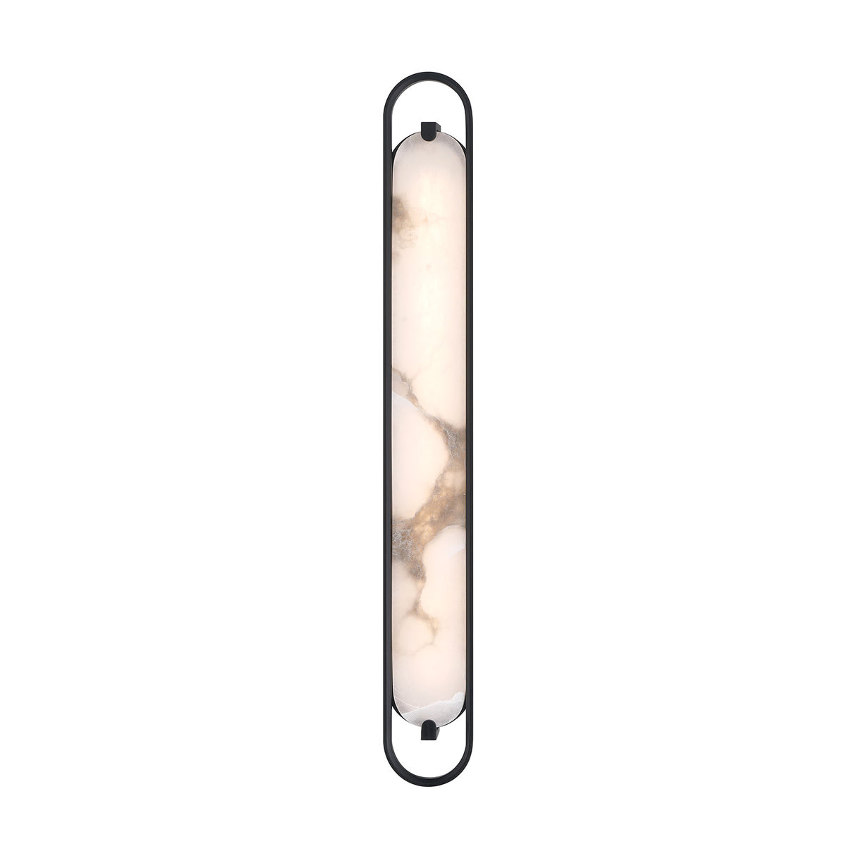 Inez LED Wall Sconce 36", Matte Black and Alabaster
