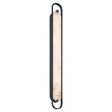 Inez LED Wall Sconce 46", Matte Black and Alabaster