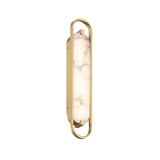 Inez LED Wall Sconce 24", Brass and Alabaster