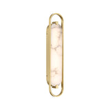 Inez LED Wall Sconce 24", Brass and Alabaster
