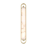 Inez LED Wall Sconce 36", Brass and Alabaster