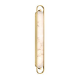 Inez LED Wall Sconce 36", Brass and Alabaster