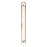 Inez LED Wall Sconce 46", Brass and Alabaster