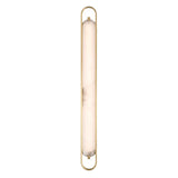 Inez LED Wall Sconce 46", Brass and Alabaster