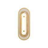 Vance LED Wall Sconce 16", Brass and Textured Glass