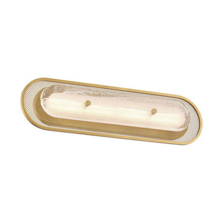 Vance LED Wall Sconce 22", Brass and Textured Glass