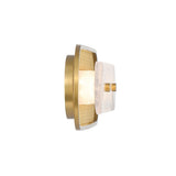 Vance LED Wall Sconce 22", Brass and Textured Glass