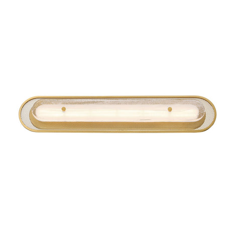 Vance LED Wall Sconce 30", Brass and Textured Glass