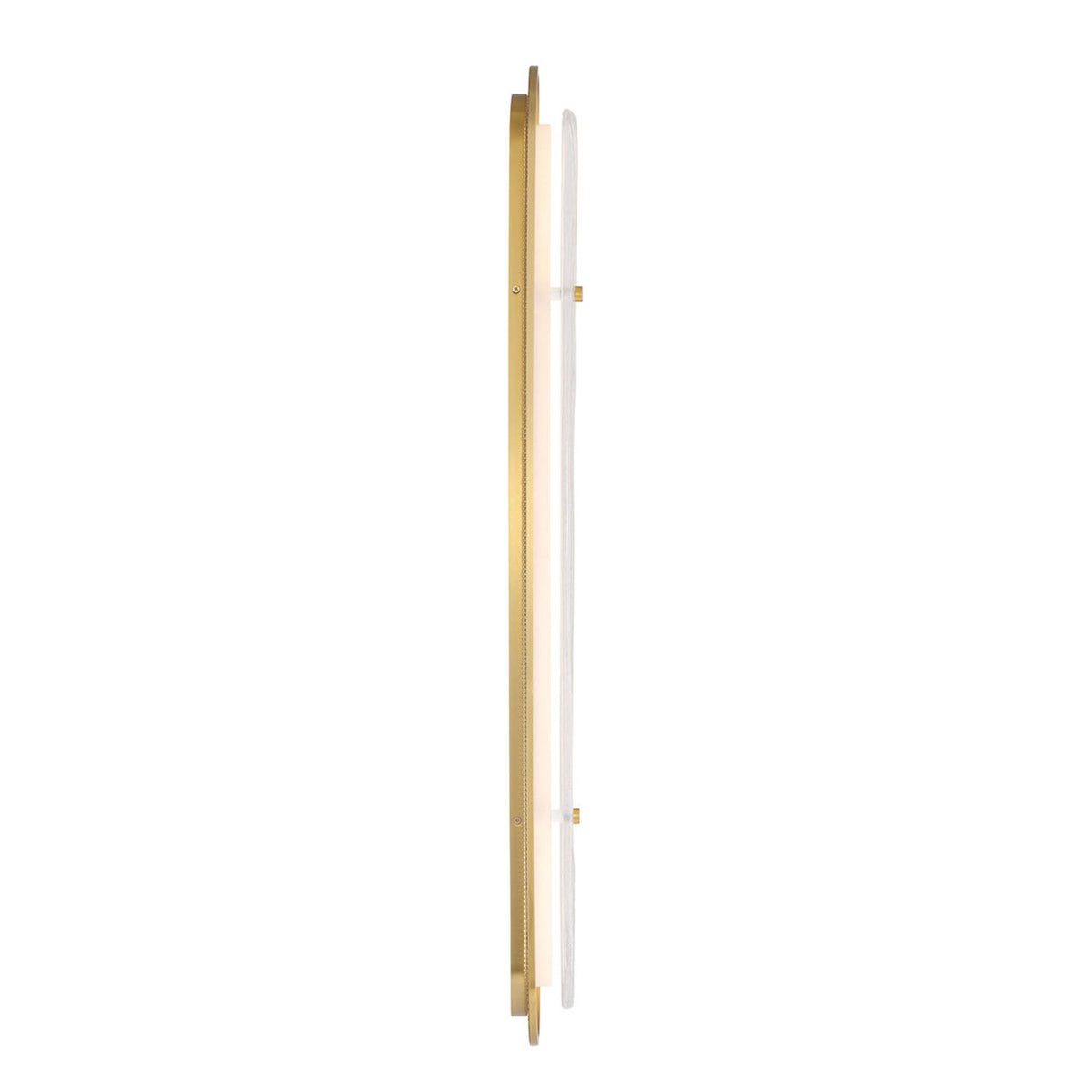 Vance LED Wall Sconce 38", Brass and Textured Glass