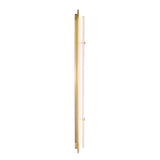 Vance LED Wall Sconce 38", Brass and Textured Glass