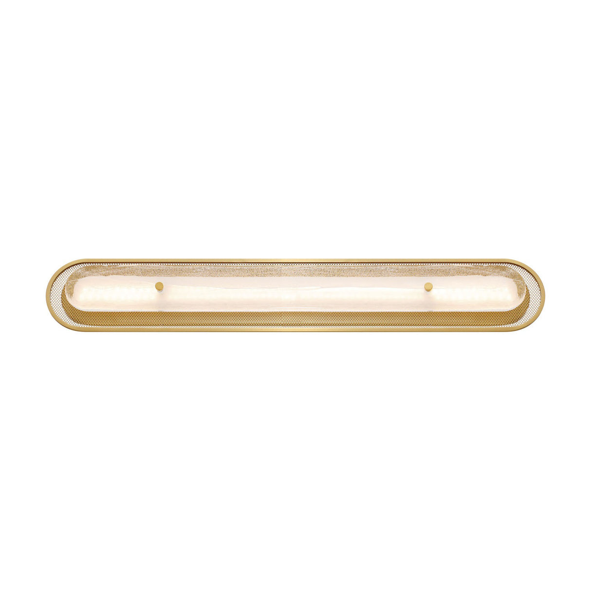 Vance LED Wall Sconce 38", Brass and Textured Glass