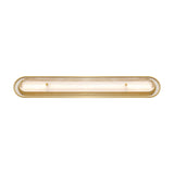 Vance LED Wall Sconce 38", Brass and Textured Glass