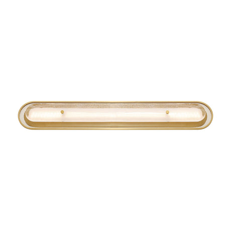 Vance LED Wall Sconce 38", Brass and Textured Glass