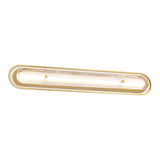 Vance LED Wall Sconce 38", Brass and Textured Glass