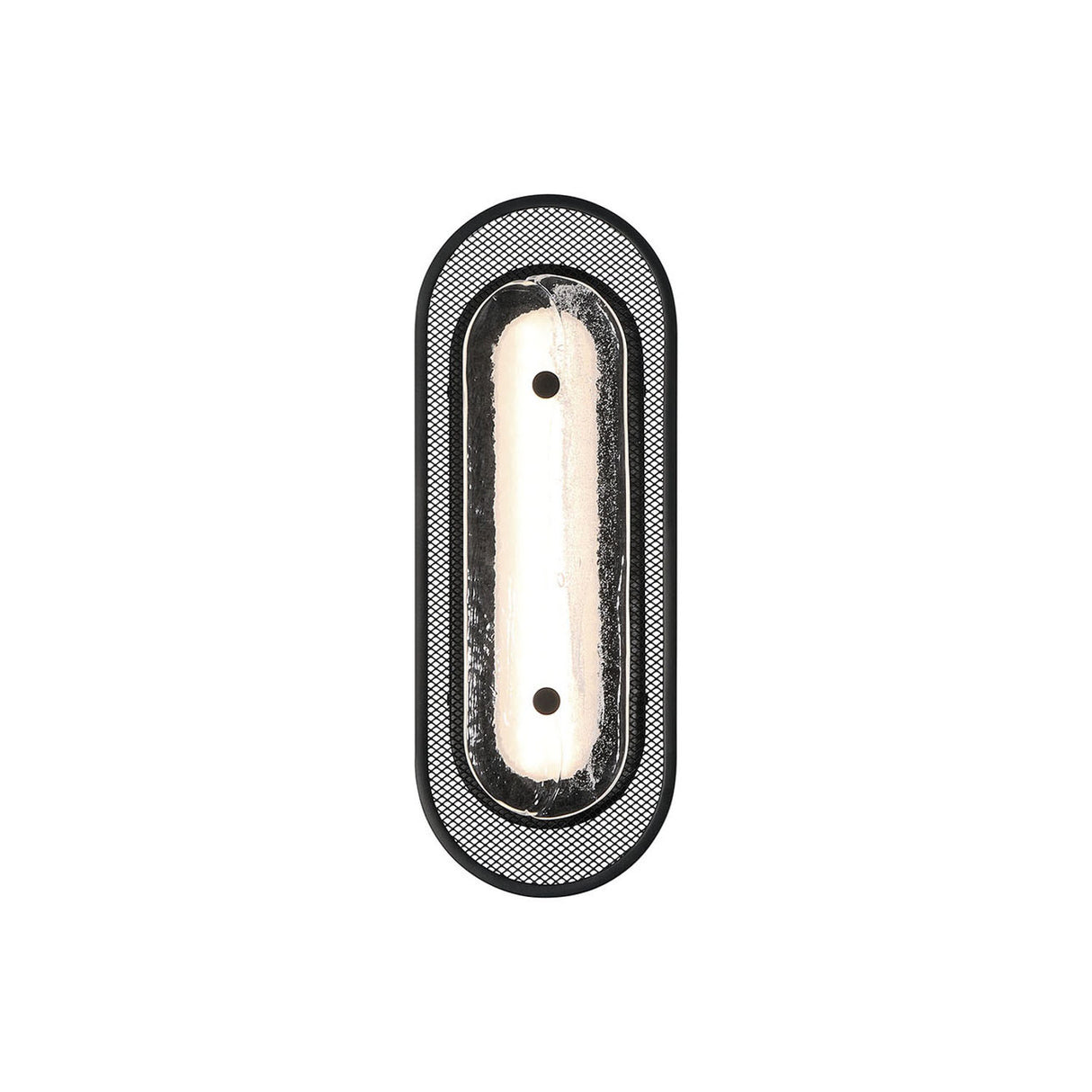 Vance LED Wall Sconce 16", Matte Black and Textured Glass