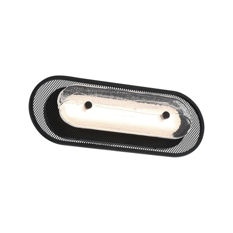 Vance LED Wall Sconce 16", Matte Black and Textured Glass
