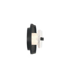 Vance LED Wall Sconce 16", Matte Black and Textured Glass