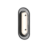 Vance LED Wall Sconce 16", Matte Black and Textured Glass