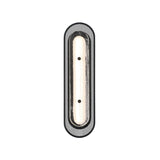 Vance LED Wall Sconce 22", Matte Black and Textured Glass