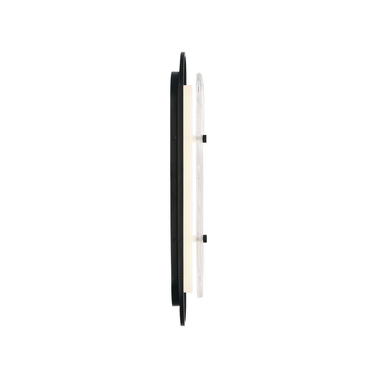 Vance LED Wall Sconce 22", Matte Black and Textured Glass